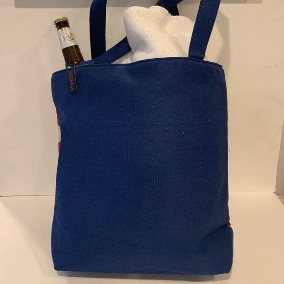 American Flag Canvas Tote- Zipper Close - NWT - Picture 3 of 7